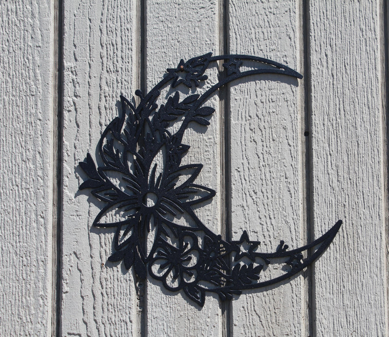 Flower Moon Metal Wall Art