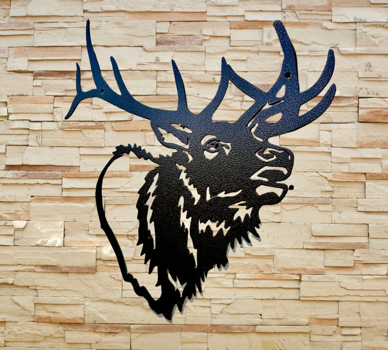 Elk Head Metal Wall Art Copper Vein