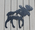 Moose with Stars Metal Wall Art