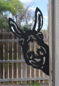 Peeking Donkey Metal Wall Art