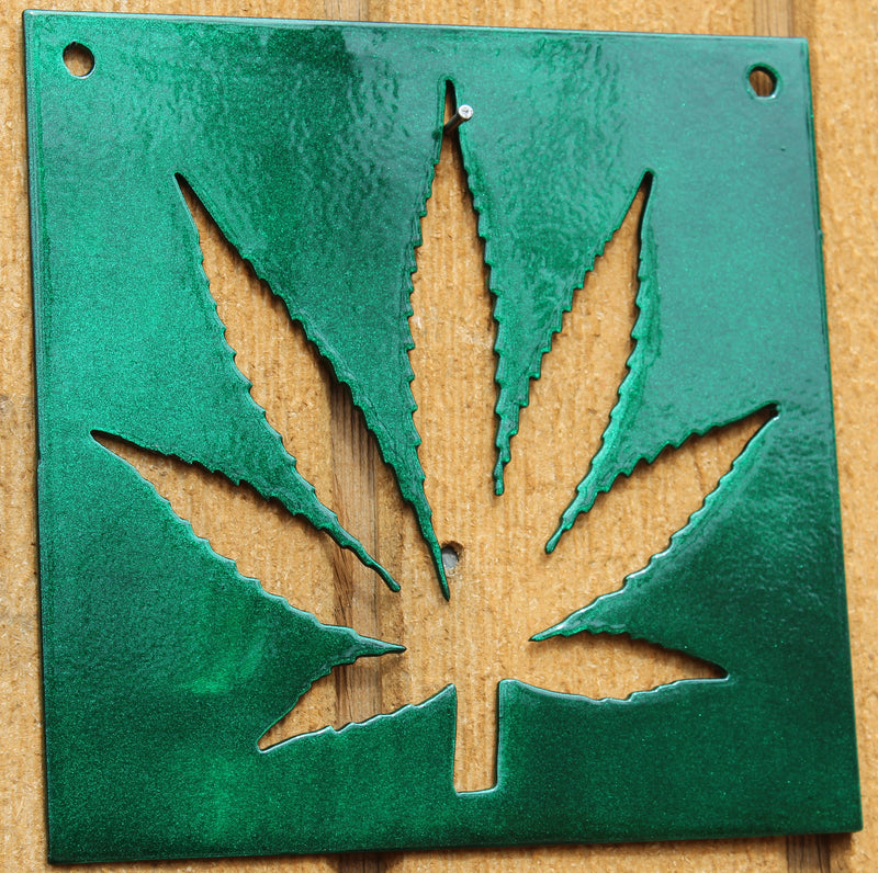 Pot Leaf Metal Wall Art