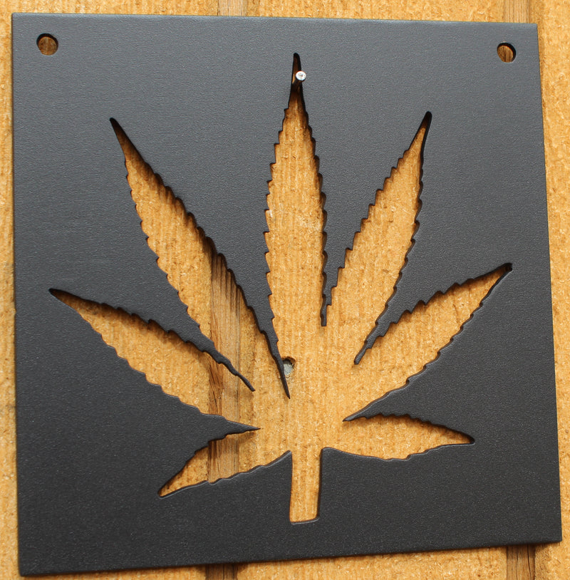 Pot Leaf Metal Wall Art