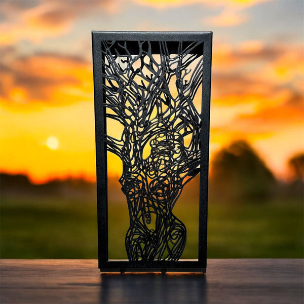 Woman Tree Metal Panel Wall Art