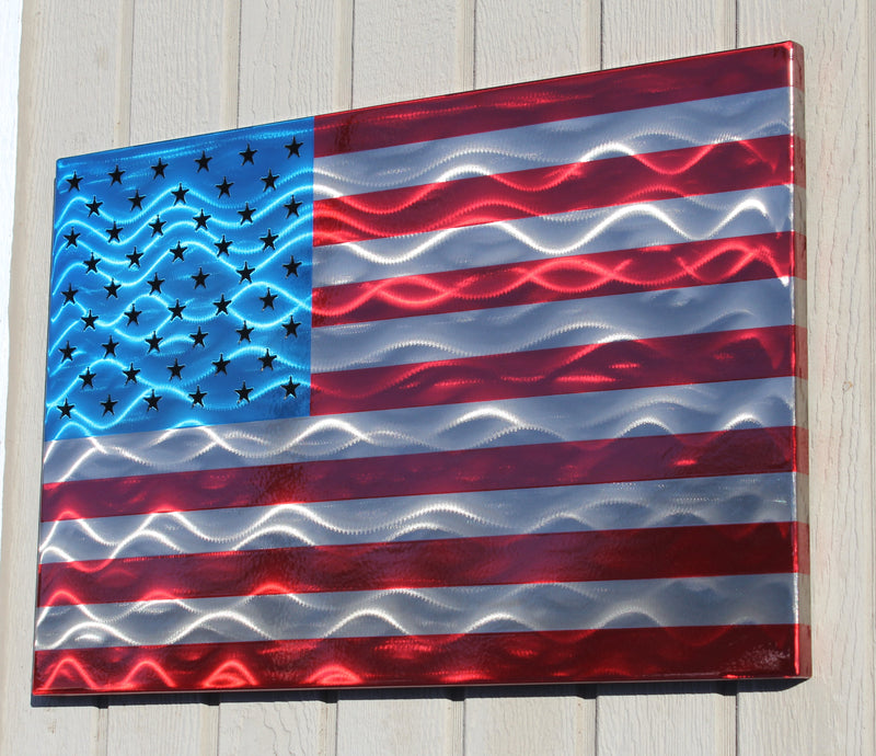 American Flag Metal Wall Art Single Panel