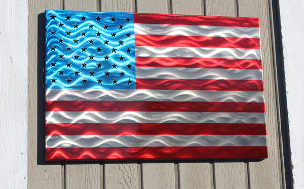 American Flag Metal Wall Art Single Panel