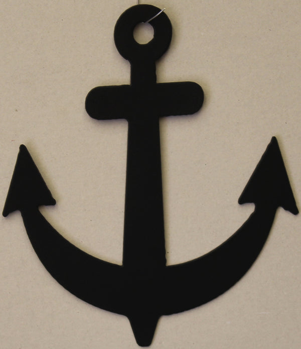 Anchor Metal Wall Art Flat Black