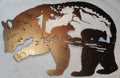 Bear with Bear Scene Metal Wall Art