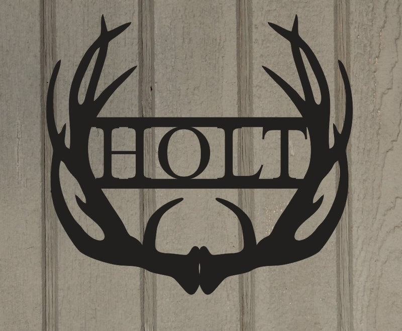 Customized Antler Last Name Monogram