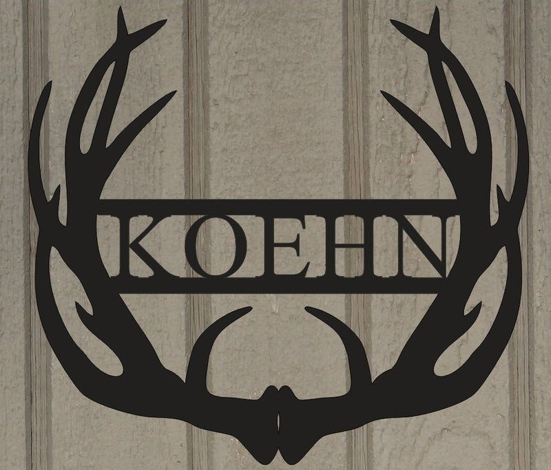 Customized Antler Last Name Monogram