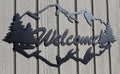 Mountains Welcome Sign Metal Wall Art