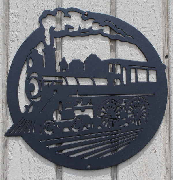 Steaming Locomotive Metal Wall Art Home Decor