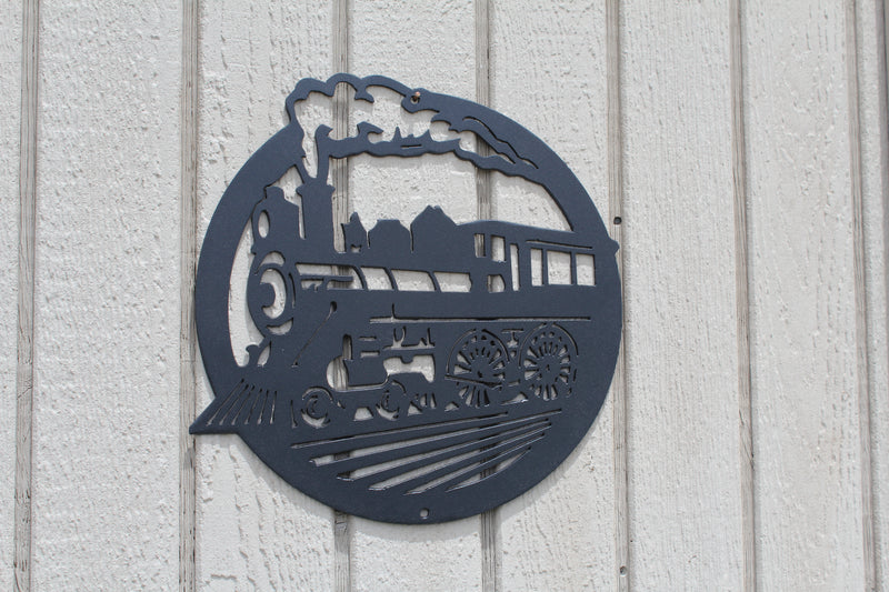 Steaming Locomotive Metal Wall Art Home Decor