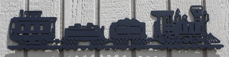 Train on Tracks Metal Wall Art Home Decor